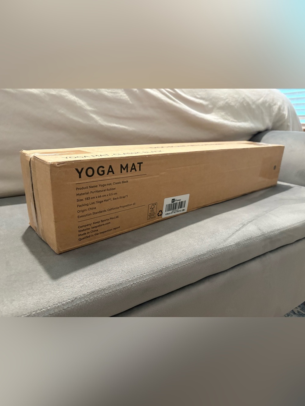 Keep Rubber Yoga Mat in Black - One Size - Picture 4 of 4